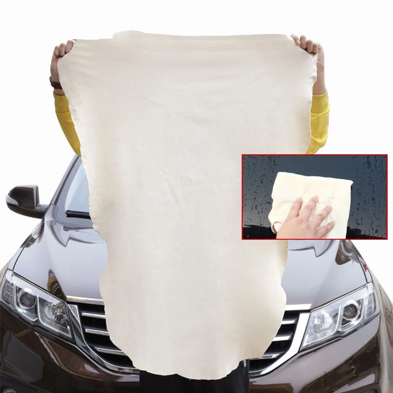 1 шт. натуральная эластичная тряпка для мытья автомобиля замша из натуральной