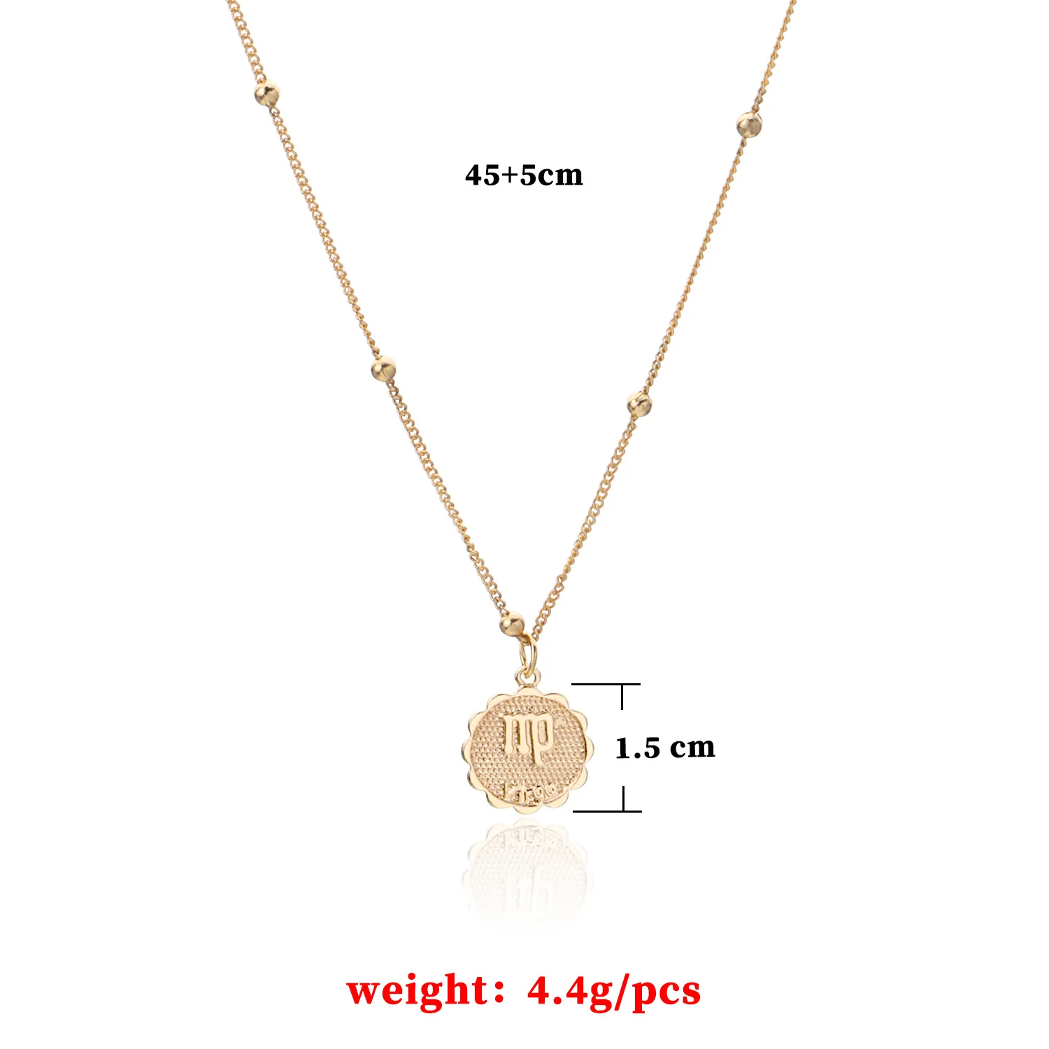 

European and American elegant beauty necklace retro popular fashion simple twelve constellation pendant necklace H22