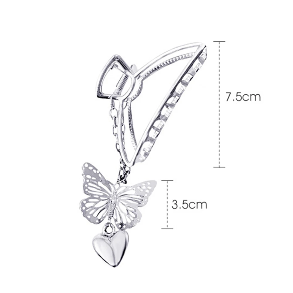 

2020 New Korea Vintage Goth Butterfly Love Pendant Hairpin For Women Girl Party Accessories Jewelry