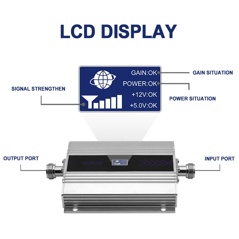 Повторитель WCDMA 2100 МГц 3G Усилитель сотового сигнала ЖК дисплей Мобильный телефон