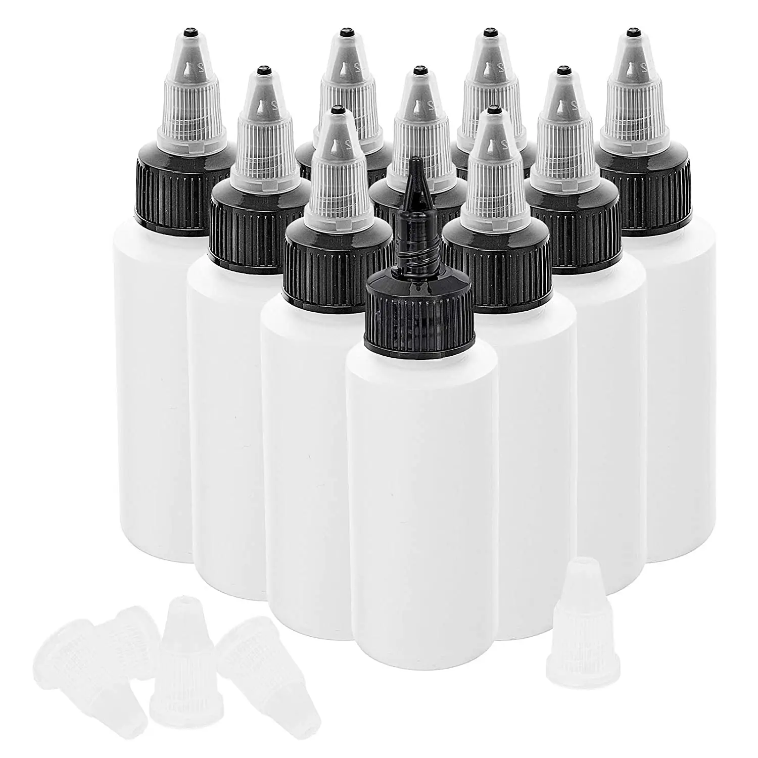 

20 Pack 50ml / 1.6oz Squeeze Bottles, Dispensing Bottles with Twist Top Cap Squirt Bottle Refillable Bottles