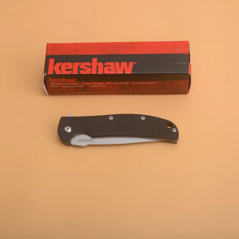 

folding Camping supplies survival knife 8Cr13MOV blade Titanium plated handle Tactical self defense knives EDC tool K3410