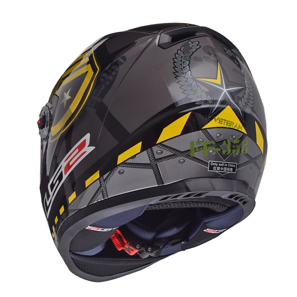 LS2 Ветеран полный лицо мото гоночный мотоциклетный шлем велосипед Краш Мотор Kask