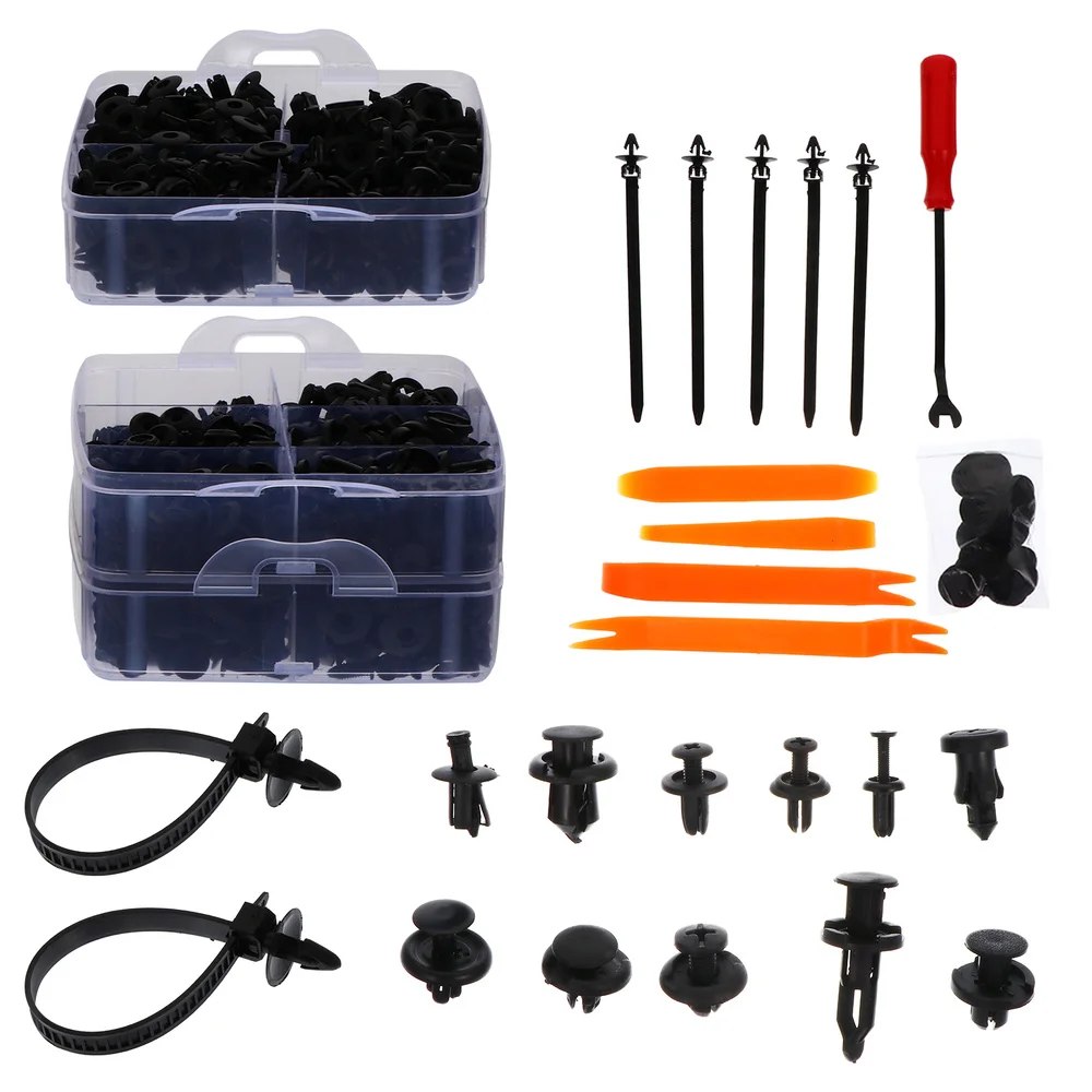 

1 Box Car Fasteners Clips Car Body Repair Tool Auto Push Rivet Retainer Clips