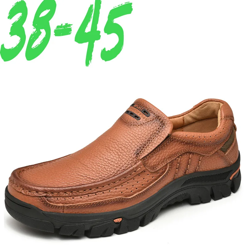 Cross-border qiu dong men climbing shoe covers the foot big yards DaTouXie shoes male male leather new outdoor bulk leather s