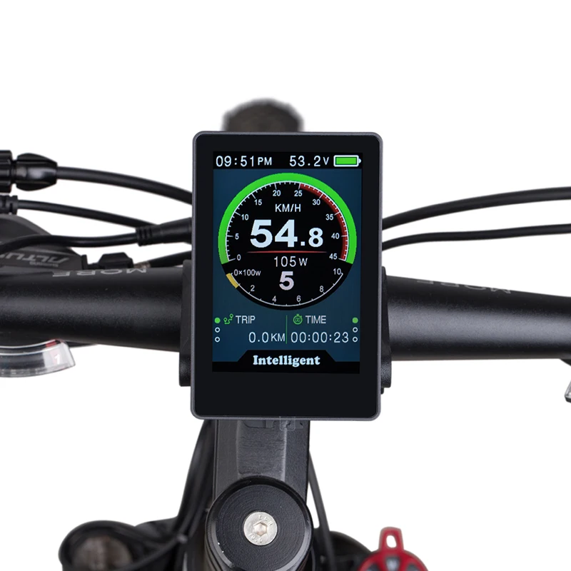 

8FUN Electric Bicycle 860C Full Color LCD Display For Bafang Mid Hub Motor 36V 48V 52V 250W 750W E-bike Indicator USB Ports