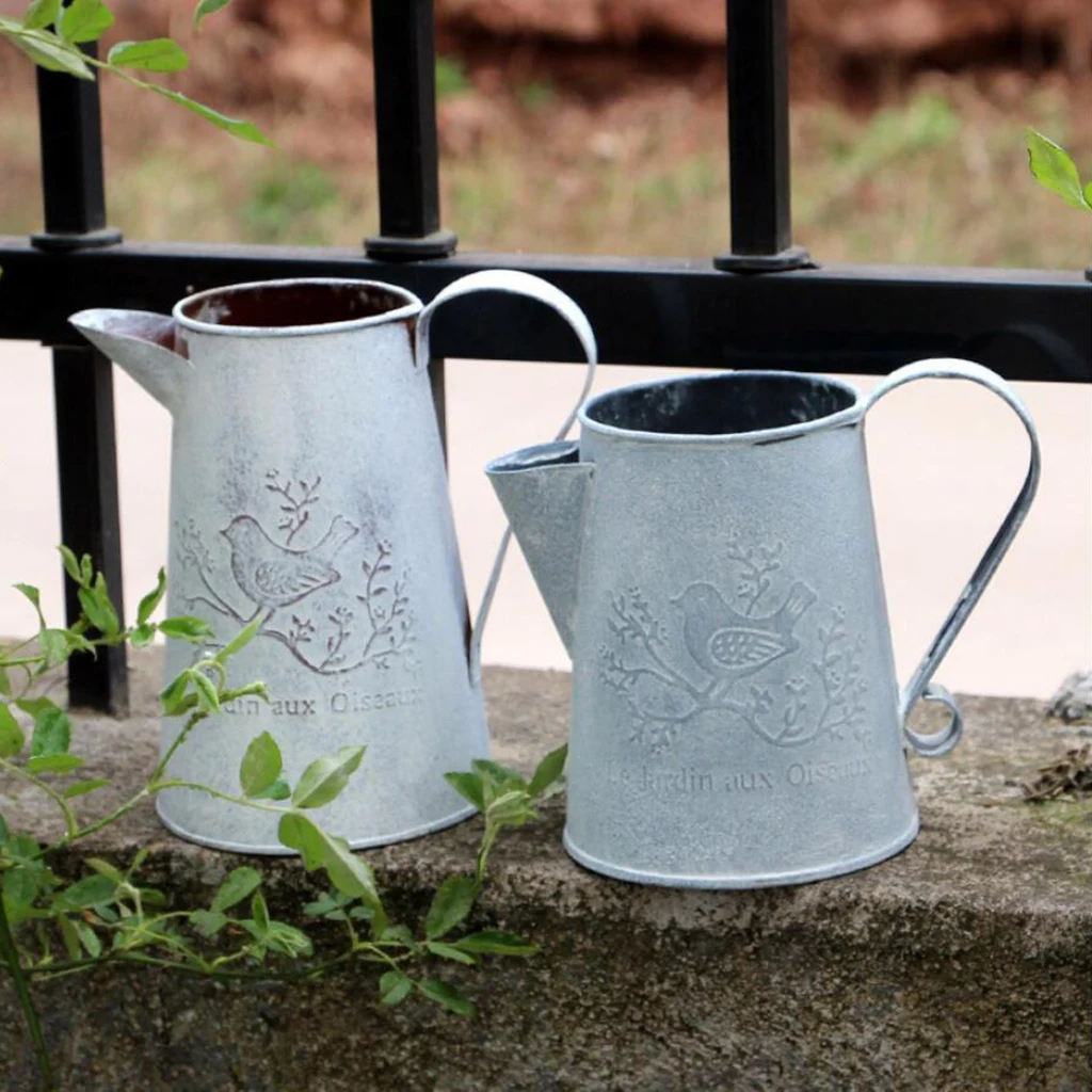 Деревенский металлический Железный цветочный горшок настольные вазы букеты