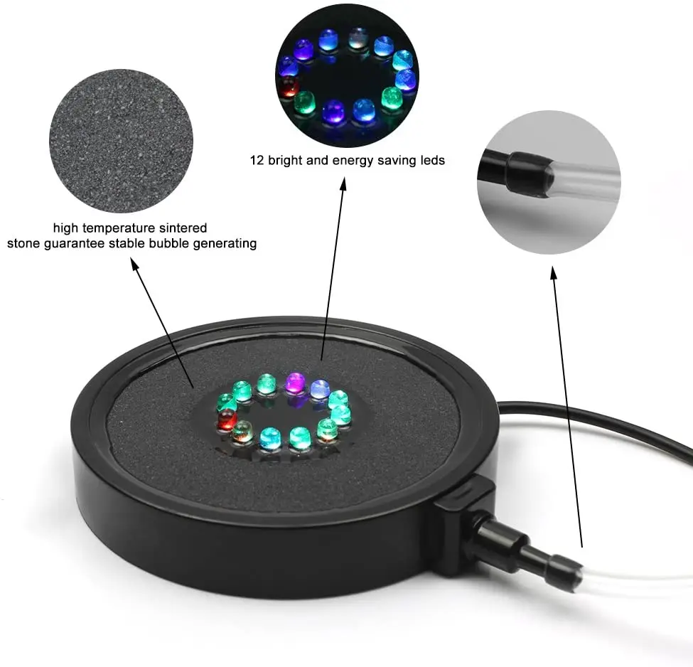 

Aquarium Landscaping Decoration Seven Color Aquarium Lights Led Diving Lights Aquarium Lights Gas Disk Lights Round Aera
