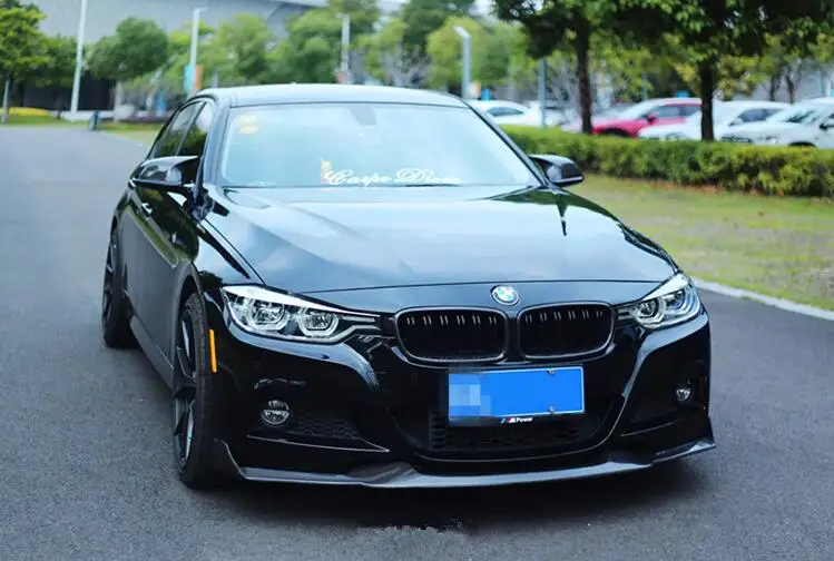 Carbon Fiber Car Bumper Front Lip Protector Fits For BMW F30/F35 320 330 LIMT/MP 2013 2014 2015 2016 2017 2018 2019 | Автомобили и
