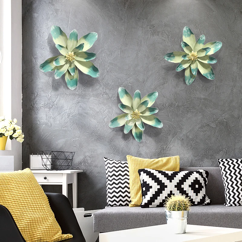 

Metal Flower 3D Stereo Wall Hanging Home Decor Wrought Iron Crafts Modern Creative Background Wall Decoration Ornaments R4364