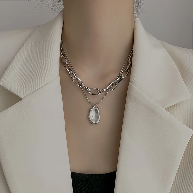 Индивидуальная абстрактная подвеска толстая цепочка ожерелье для женщин