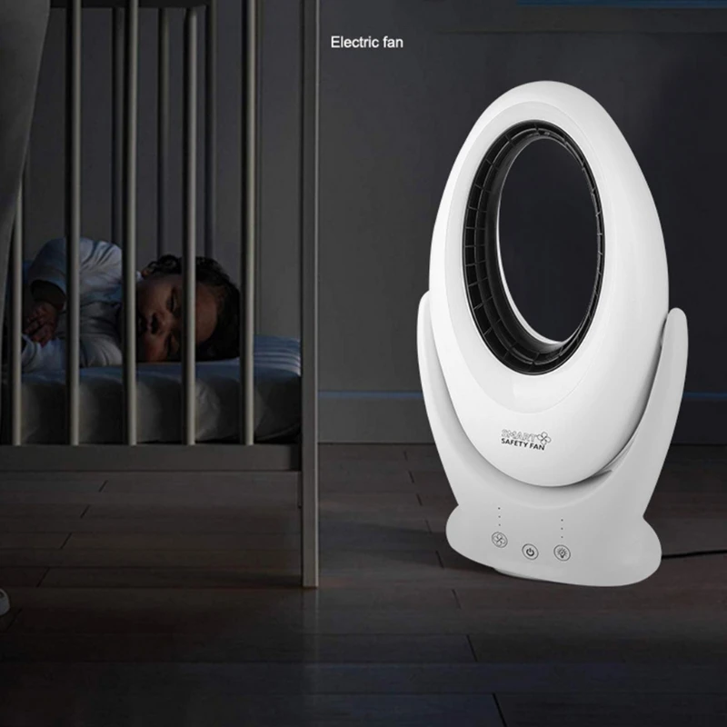 

M2EE Mini Desk Fan Table Fan with 7-Colors LED Light, Super Quiet, 3 Modes Personal USB Fan for Outdoor Camping Indoor Gym