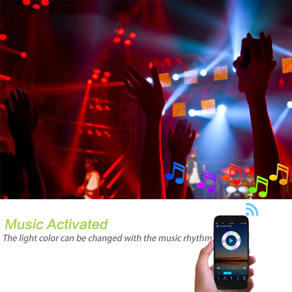 Умные световые ленты 5 м с Wi Fi светодиодные изменением цвета 5050 RGB для комнат