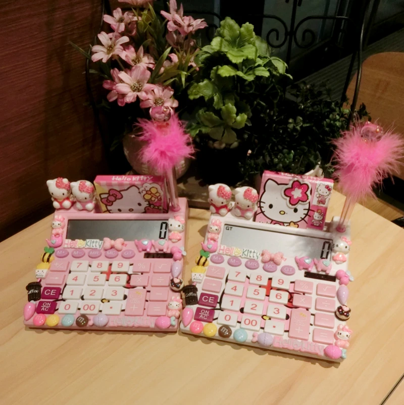 Набор из 3 предметов Милые Роскошные Стразы Кристалл бриллиант DIY Kitty калькулятор