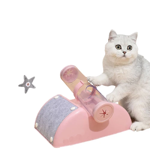 

Cat Toy Observatory Telescope Leakage Feeder Funny Cat Bell Ball Turntable Stimulate The Pet's Nature To Develop Intelligence