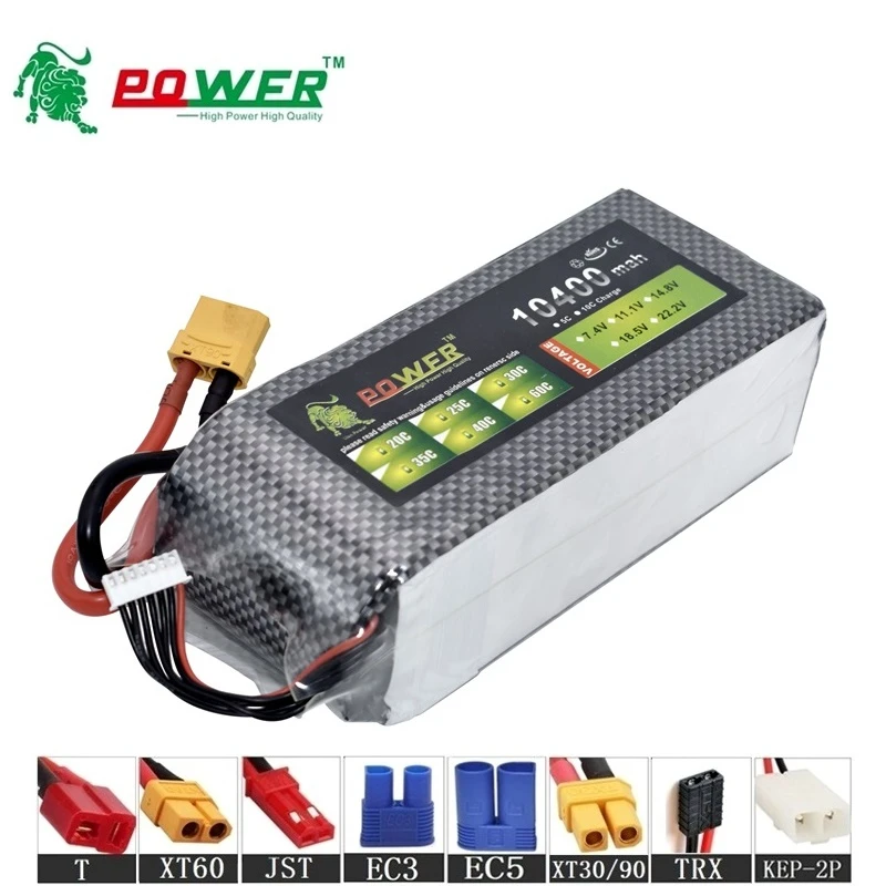Аккумуляторная батарея высокой емкости MAX 60C 2s 3s 4s 6s 10400 мАч 7 4 В 11 1 14 8 в 22 2 10000 для