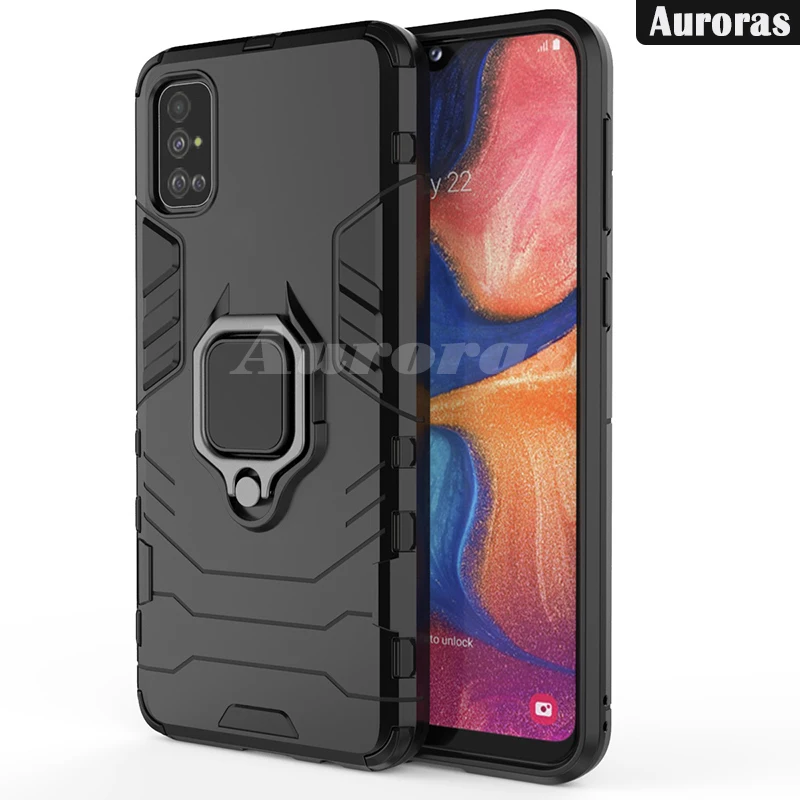 Ударопрочный армированный чехол Auroras для Samsung Galaxy A71 Магнитный с кольцом на палец