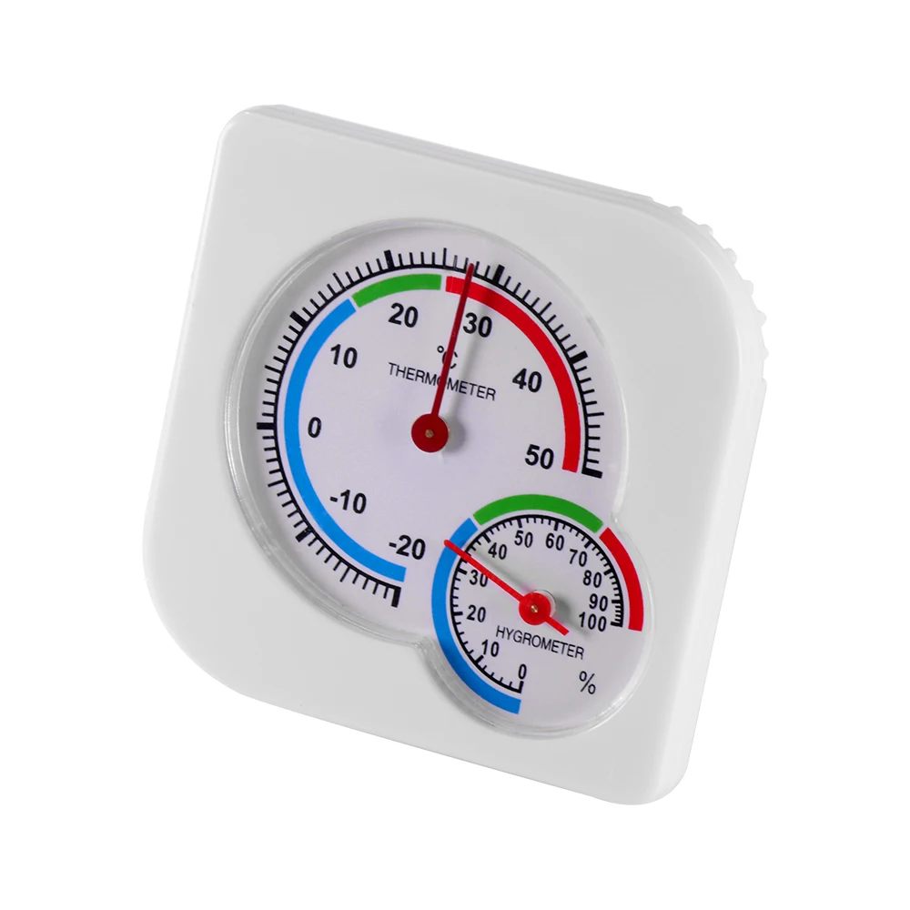 Household Centigrade Analog Hygrometer Thermometer For Wall Hanging Or Desktop Barometer Humidity Tester Clock Shaped |