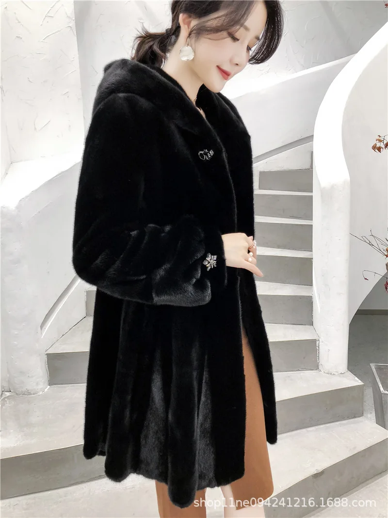 Women real mink coats female mink fur coat genuine long fur coat ladies winter clothes oversize 6xl 5xl 7xl natura fur coats