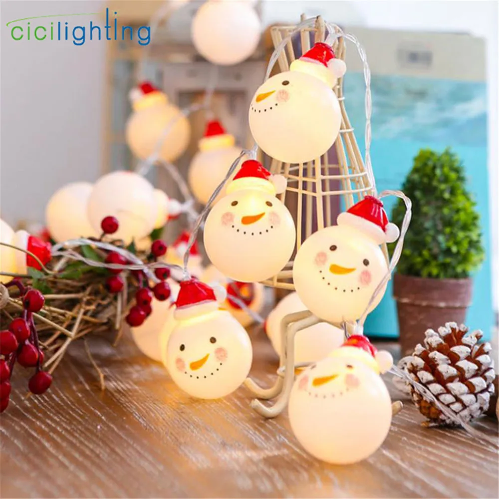 2021 Санта Клаус светодиодный строка светильник на Рождество Товары AA Батарея