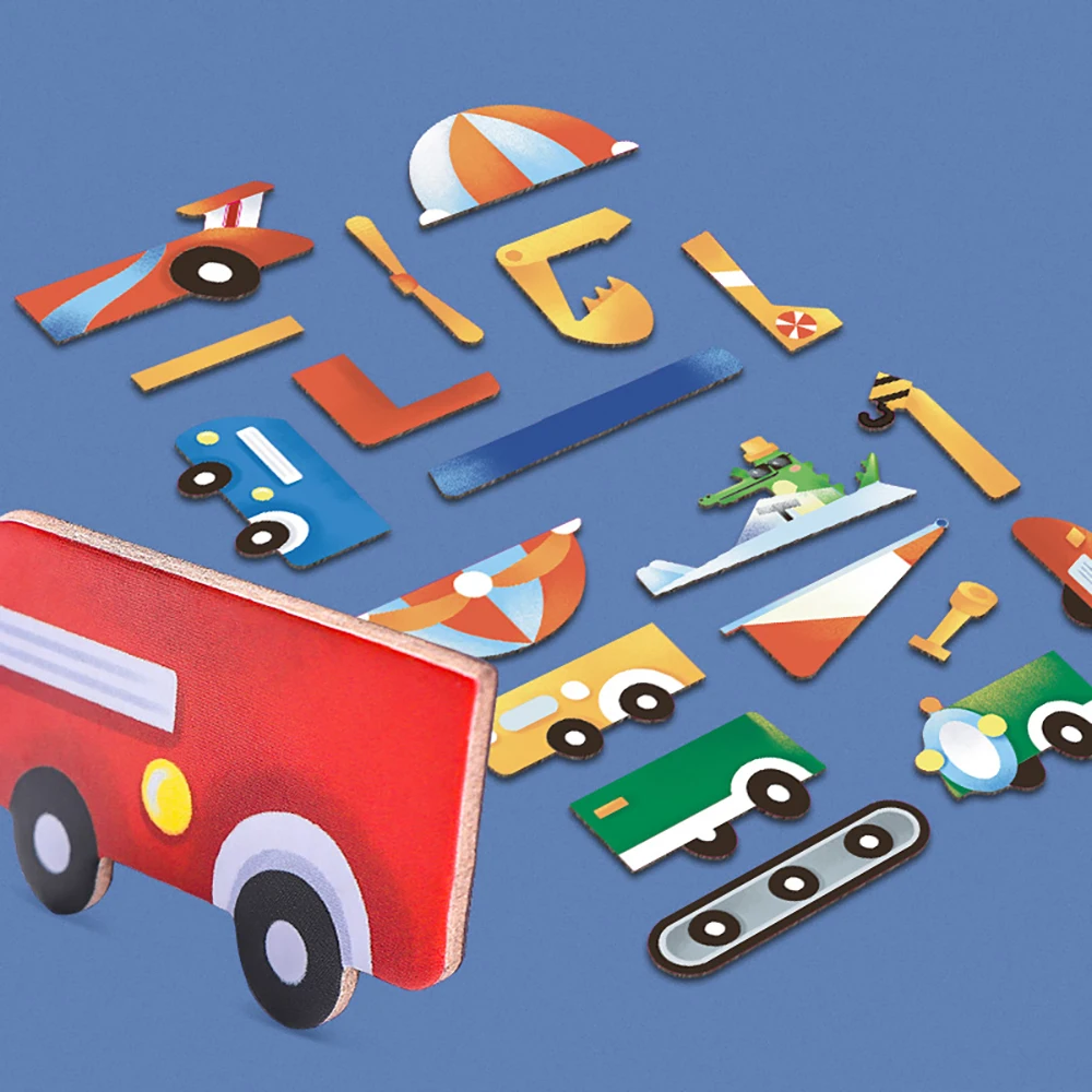 Деревянные 3d Пазлы Landzo игрушки Монтессори обучающая Головоломка сделай сам