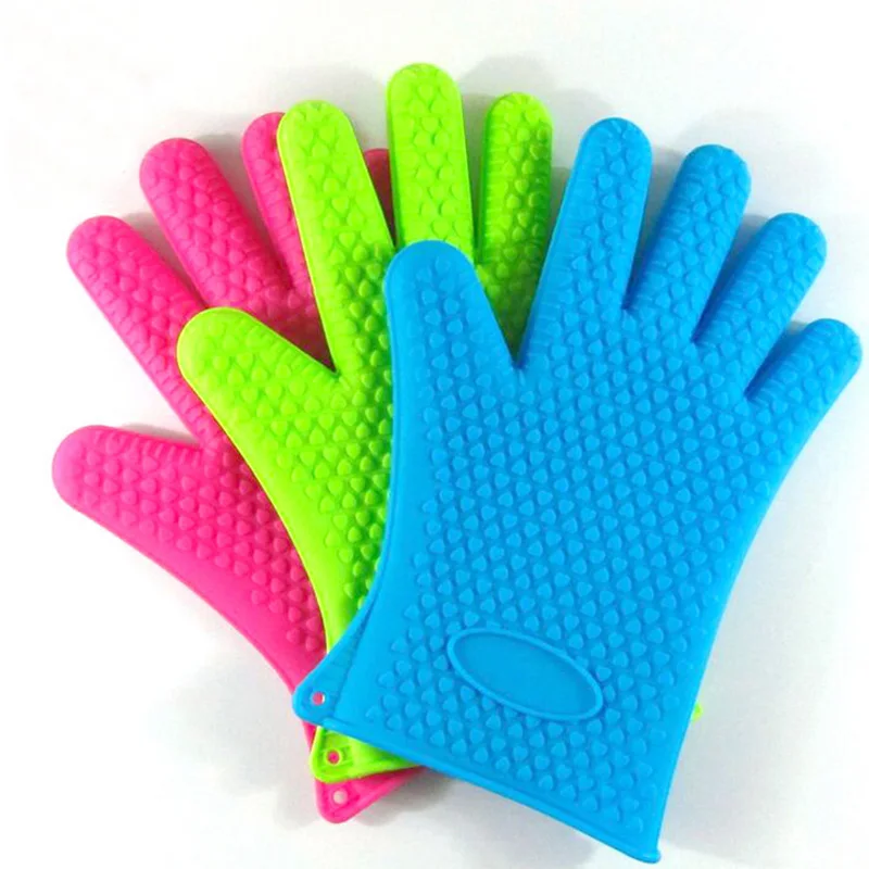 Силиконовая перчатка для духовки плотная водонепроницаемая термостойкая