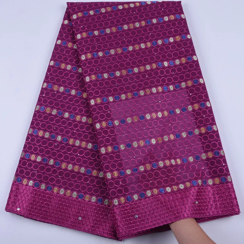 Новейший стиль швейцарская вуаль кружева в Швейцарии фуксия Африканский