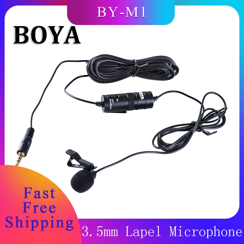 BOYA BY M1 всенаправленный Lavalier микрофон для Canon Nikon Sony DSLR видеокамеры Аудио рекордеры