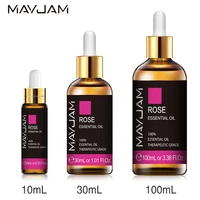 10ml 30ml 100ml with dropper rose essential oil natural plant essential oils for diffuser skin care massage bath diy aroma oil