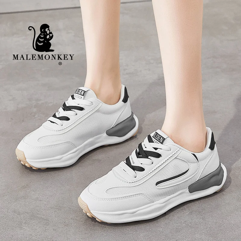 

Casual Women Shoes White 2022 Spring Outdoor Walking Comfort Breathable Non-slip Sports Shoes Platform Running Shoes White