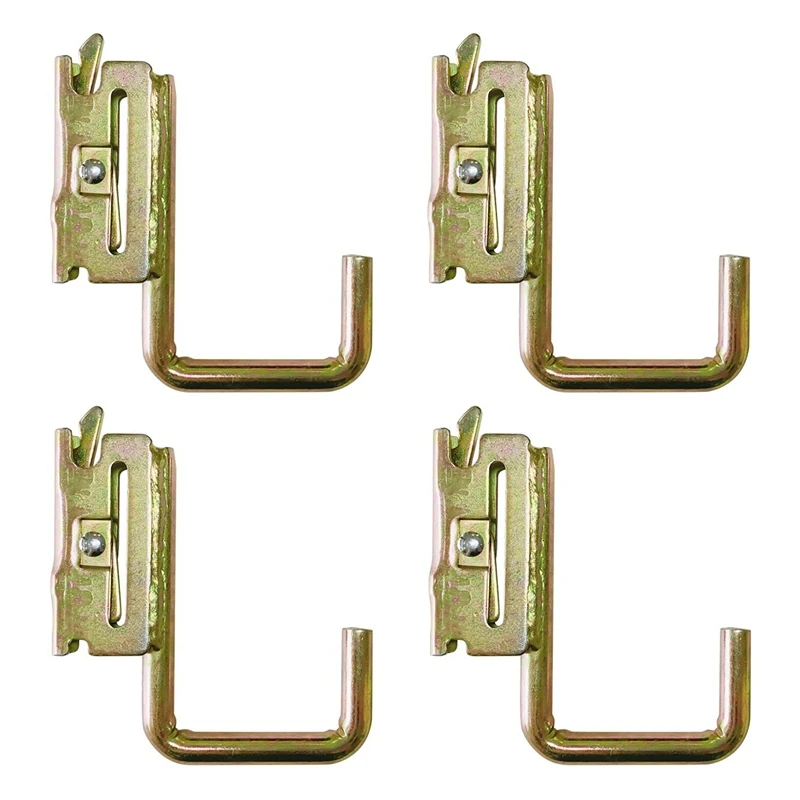 

4Pcs E Track J Hook Trailer Bracket Tool Holder for Hanger Support Beams Trailer Truck Pickup Cargo Van E Track J Hooks