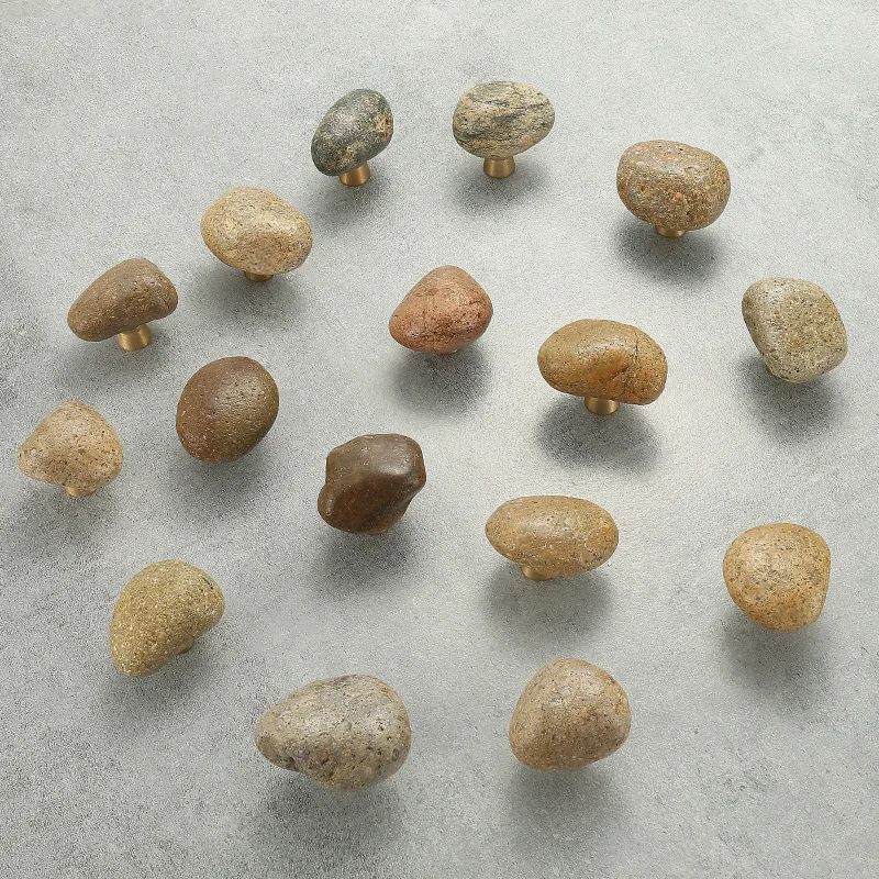 Дверные ручки из натурального камня и цинкового сплава уникальные для кухонного