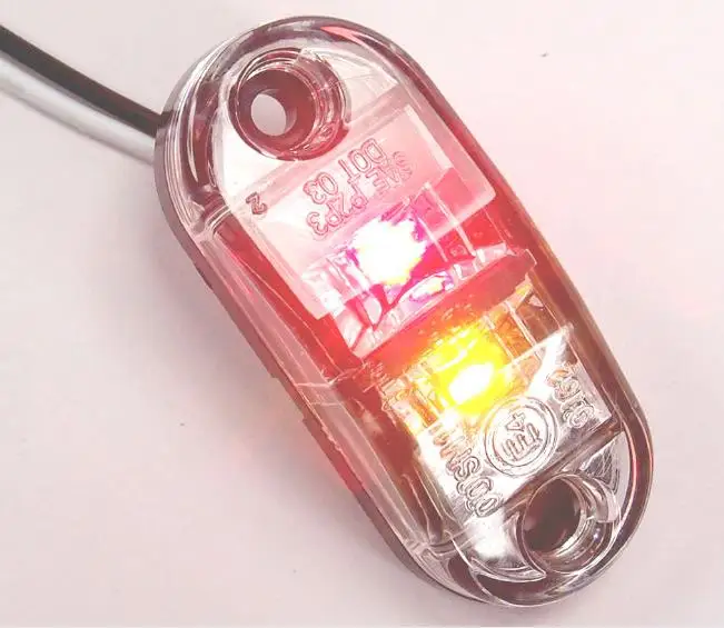 

Водонепроницаемый IP68 Super flux двухцветный Автомобильный светодиодный фонарь 10-30V 66*28*17,8 мм