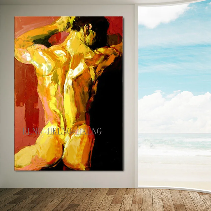 Ручная роспись нож портрет человеческое тело картина маслом персонаж рисунок