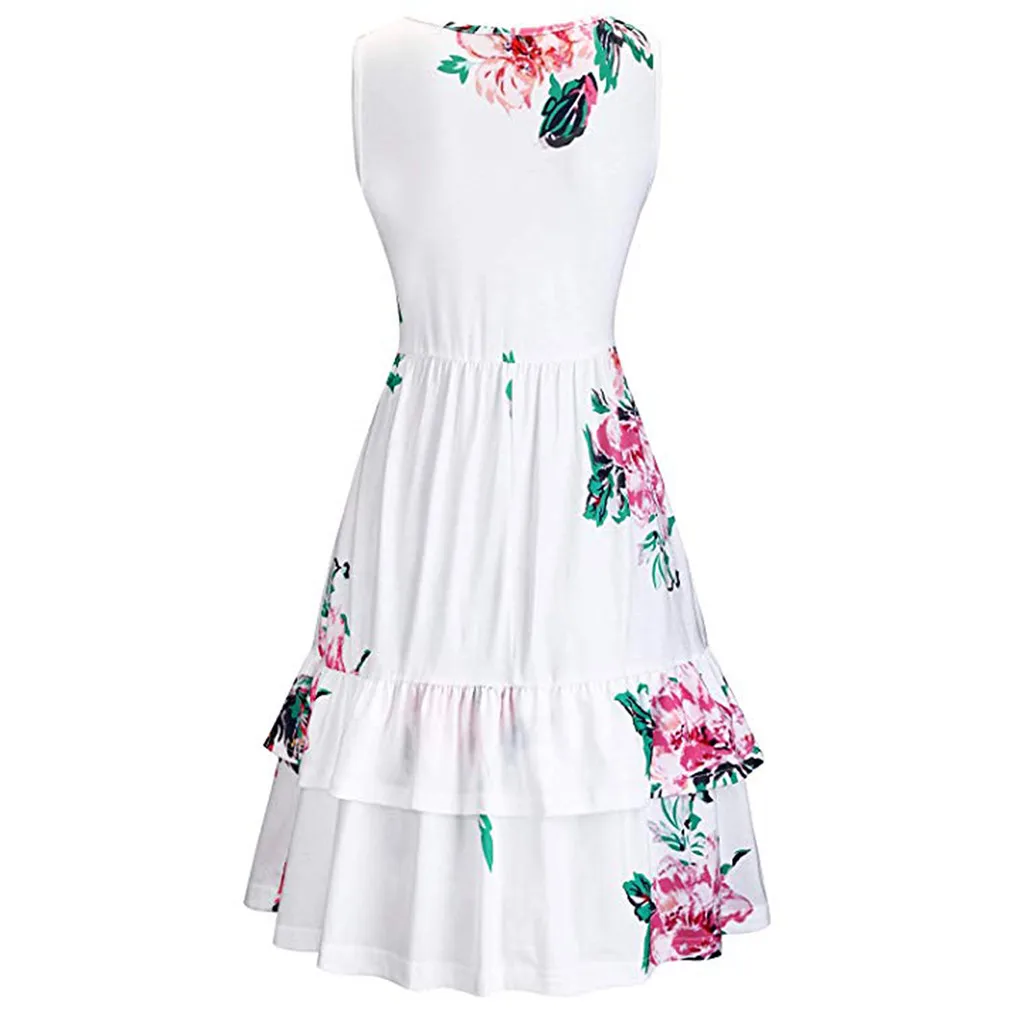 

Sexy Womens Sleeveless Dress Floral V Neck Vestido Tide Bodycon Evening Party Clubwear Short Mini Dress Fashion
