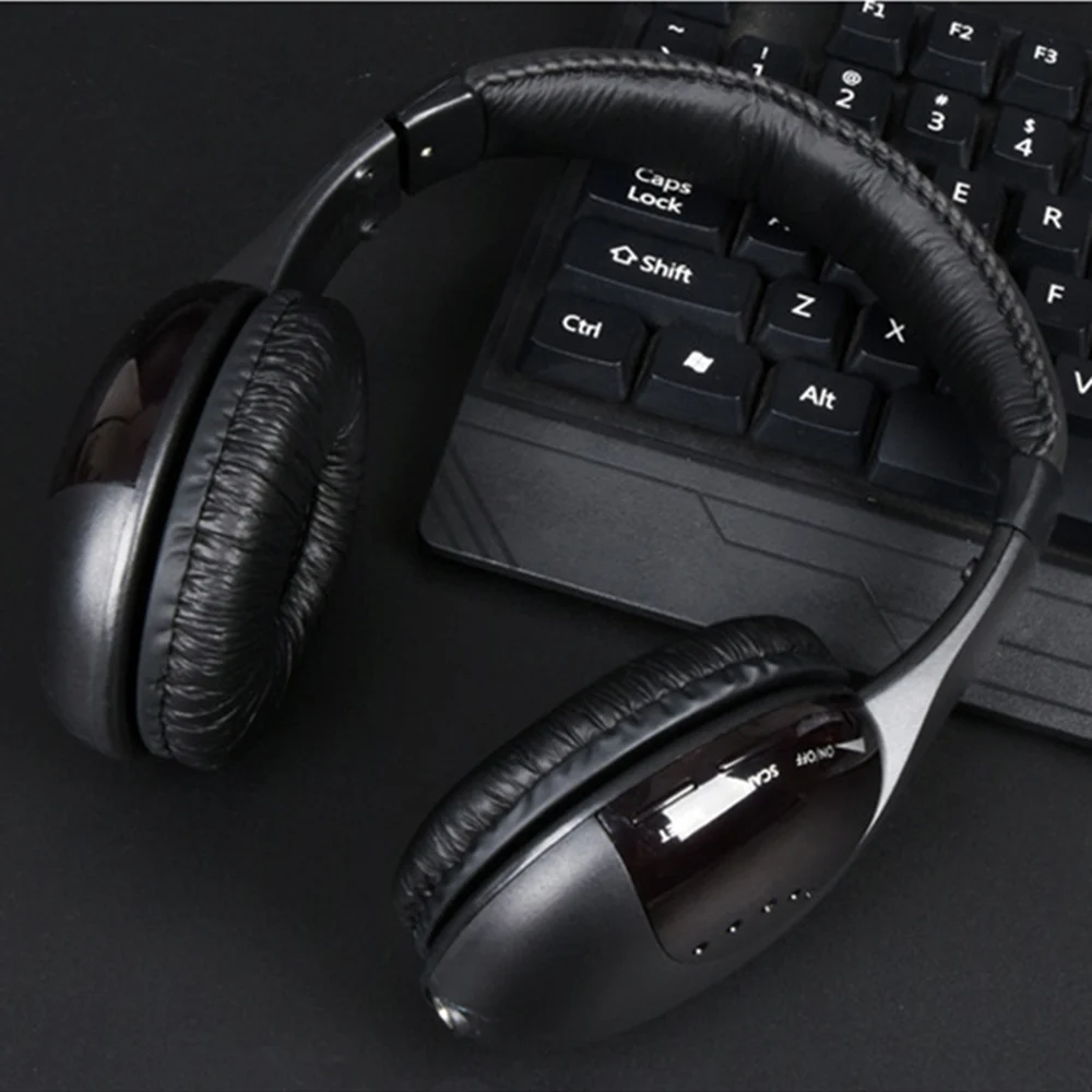 5 в 1 Беспроводные стереонаушники для ПК ноутбука ТВ FM радио MP3 наушники гарнитура Беспроводные наушники для iPod
