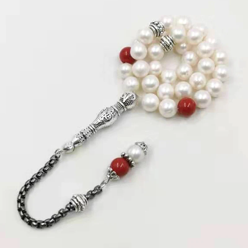 Жемчужный четки 33 мусульманский натуральный жемчуг тасбин 23 февраля подарок