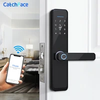 bluetooth fingerprint door lock ttlock app smart electronic door lock digital code frid card keyless lock support smart watch
