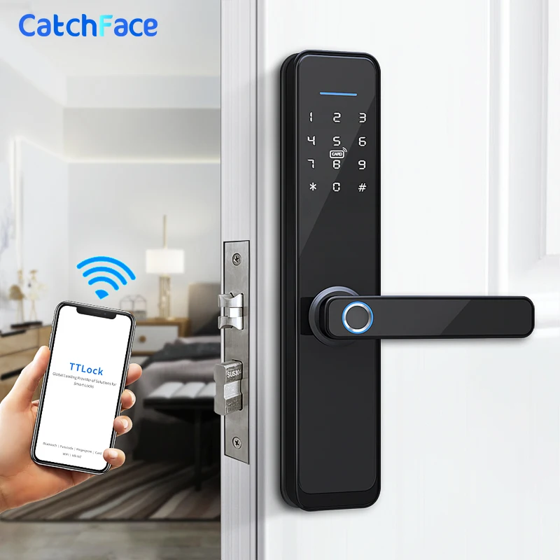 Bluetooth Fingerprint Door Lock TTlock APP Smart Electronic Digital Code FRID Card Keyless Support Watch | Безопасность и защита