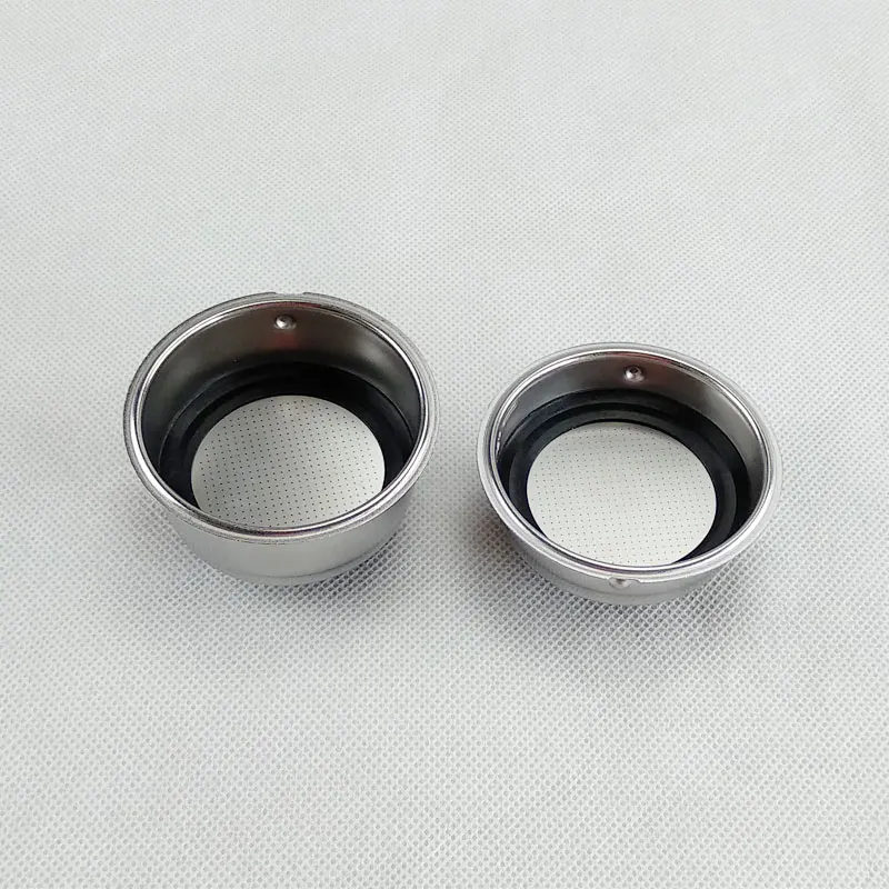 

51mm pressure cup filter coffee machine accessories with black ring detachable powder Cup stainless steel powder bowl basket con