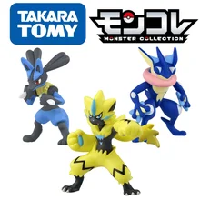 TOMY MS-08 09 10 Pokemon Figures Popular Combination Lucario Greninja Zeraora Toys High-Quality Exquisite Appearance Gifts
