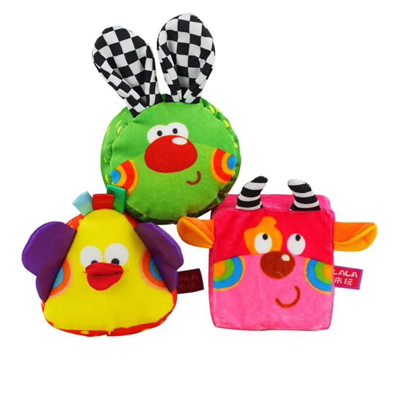 Многоцветная Успокаивающая ткань треугольник курица круглый кролик квадратный