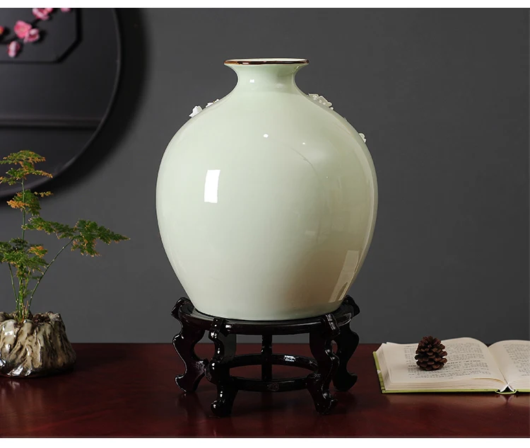 Новая ваза в китайском стиле Jingdezhen фарфоровая для цветов ручной работы офис и дом
