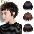 Женская микро-прямая Высокотемпературная синтетическая челка DIFEI, удлиняющая челка, натуральная бесшовная челка
