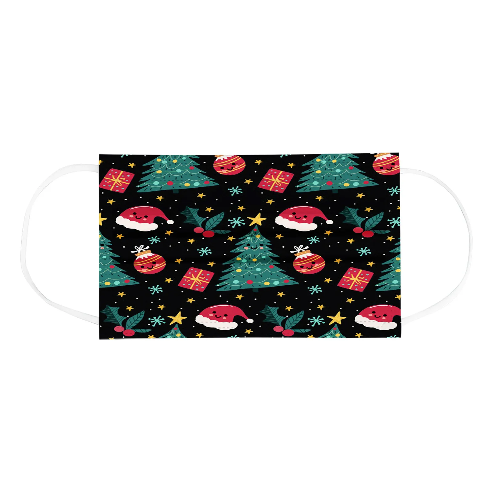 Детская маска одноразовая для лица 3-слойная петля ушей хлопковая белого цвета