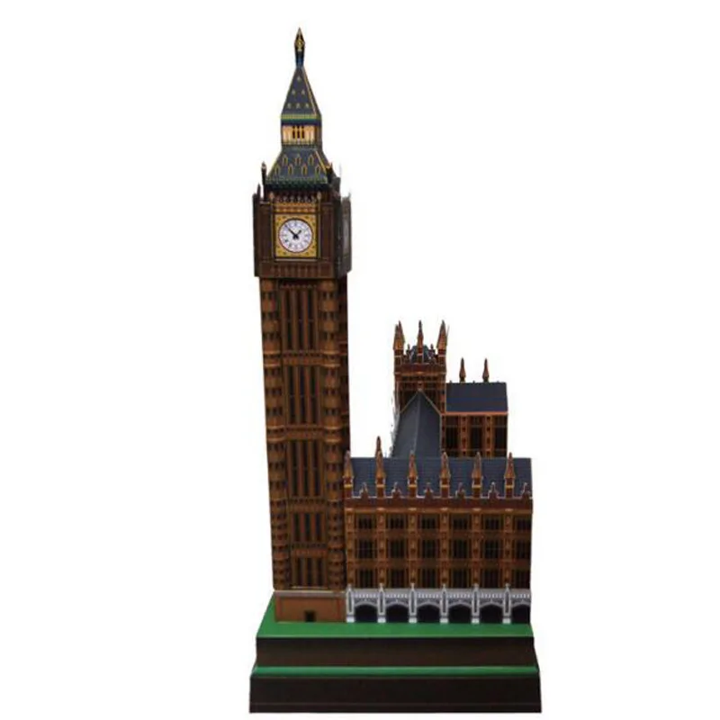 3D бумажная модель Big Ben в Великобритании всемирно известная архитектурная