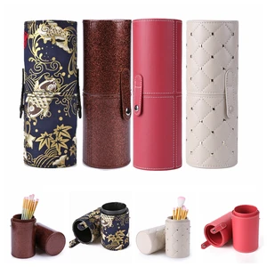 Пустой контейнер для кистей для макияжа, 23 см, из искусственной кожи, чехол для ручек, органайзер для кистей, инструменты для макияжа