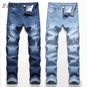 Женские весенние эластичные хлопковые Стрейчевые джинсы, новинка 2020, модные брюки свободного кроя, джинсовые брюки, европейские размеры, мужские джинсы L329