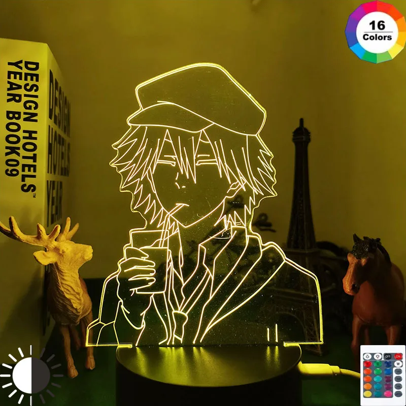 Anime Led Light Bungo Stray Dogs Ranpo for Bedroom Decoration Nightlight Birthday Gift Room Decor Table 3d Lamp | Лампы и освещение