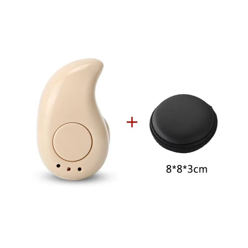 gold with bag Беспроводные Bluetooth наушники в ухо спортивные вкладыши с микрофоном мини невидимая стерео гарнитура для Xiaomi для huawei для всех телефонов - Цвет: gold with bag